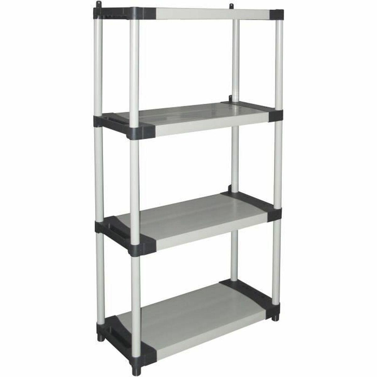 TOOD reolsystem med 4 hylder - gråt opbevaringsstativ