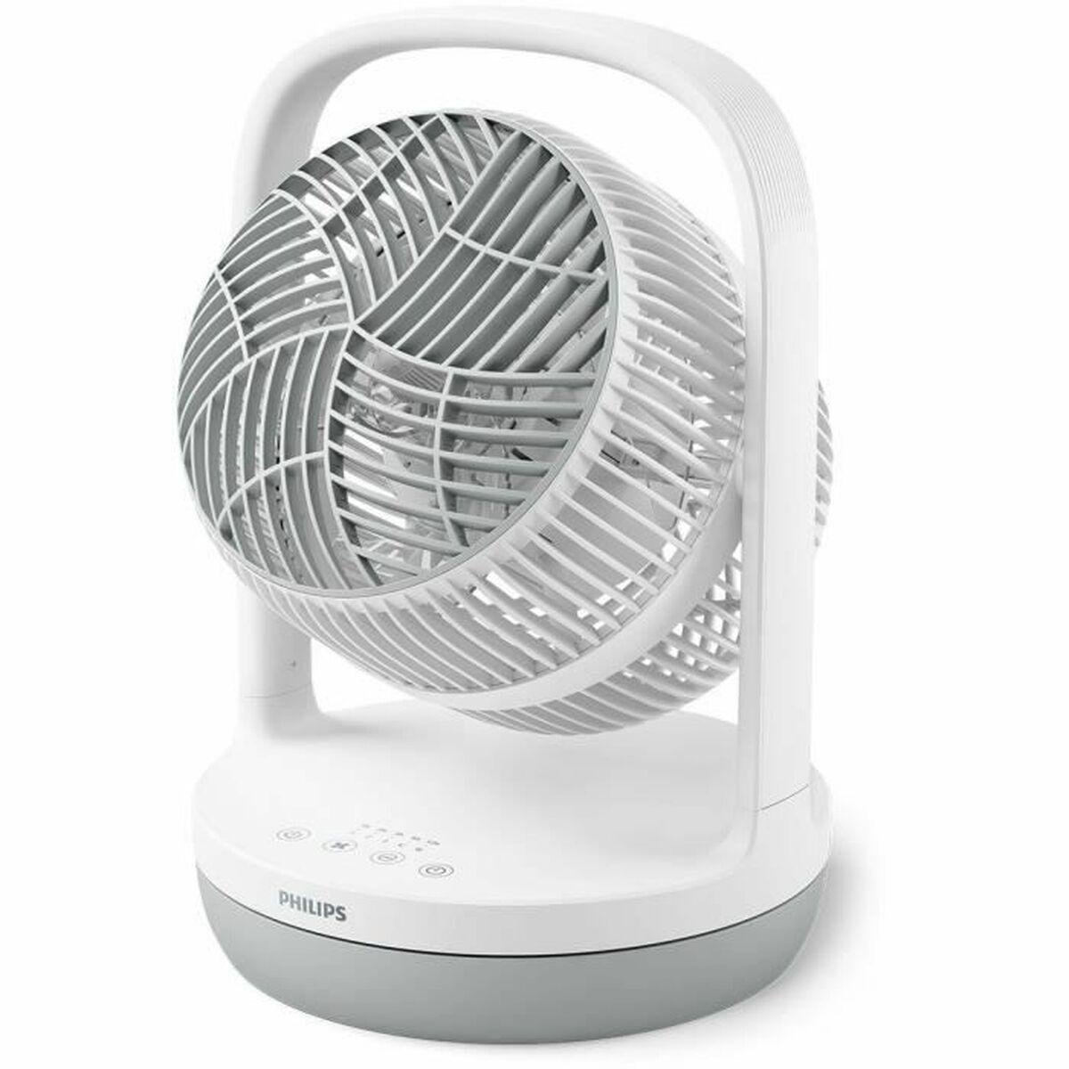 Philips fritstående ventilator - hvid, touch og timer billede