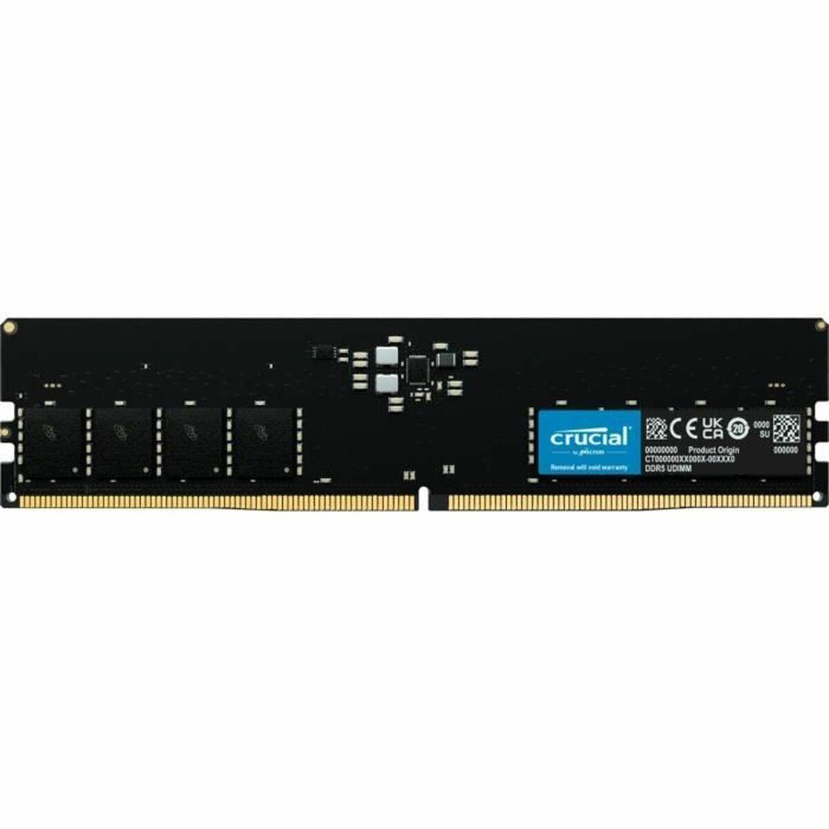 Crucial - DDR5 - modul - 64 GB - DIMM 288-PIN - 2800 MT/s / PC5-44800 - CL46 - 1.1 V - ikke bufferet - on-die ECC - sort