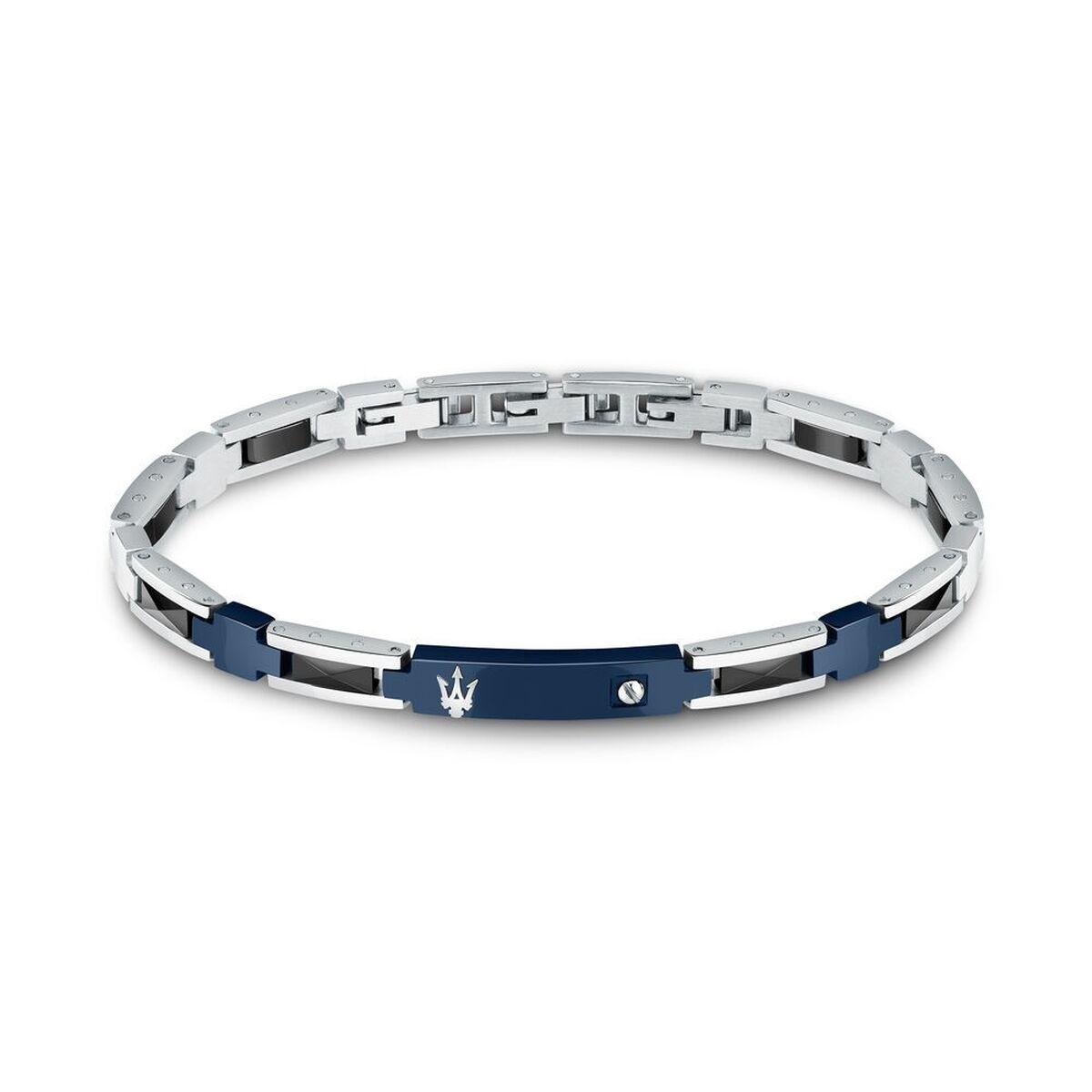 Maserati CERAMIC armbånd til mænd - rustfrit stål, sølvfarvet