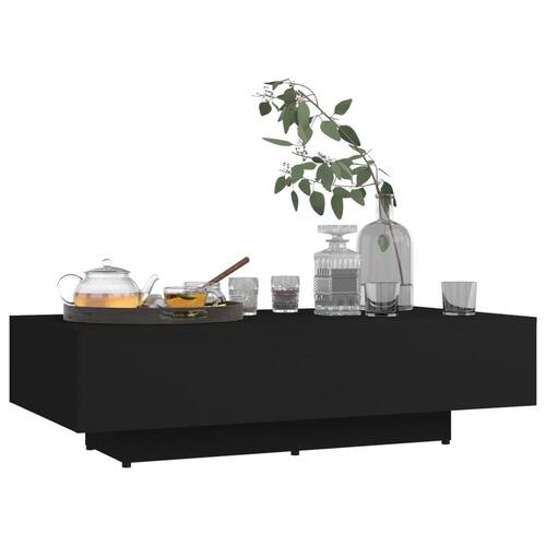 Sofabord 100x49,5x31 cm konstrueret træ sort