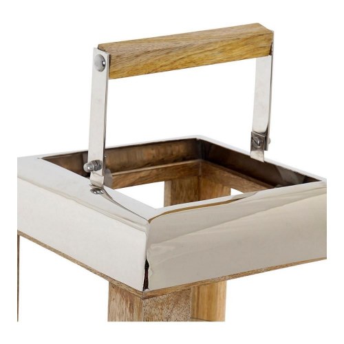 Lanterne - sølv metal og krystal, 23 x 23 x 36 cm