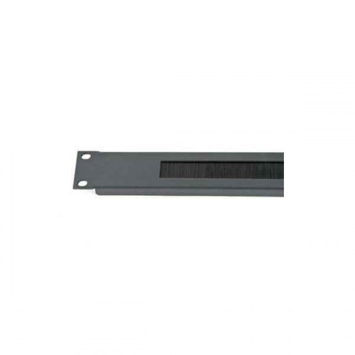 19" rack brush panel - 2LAN ARAPCMC01, sort stål