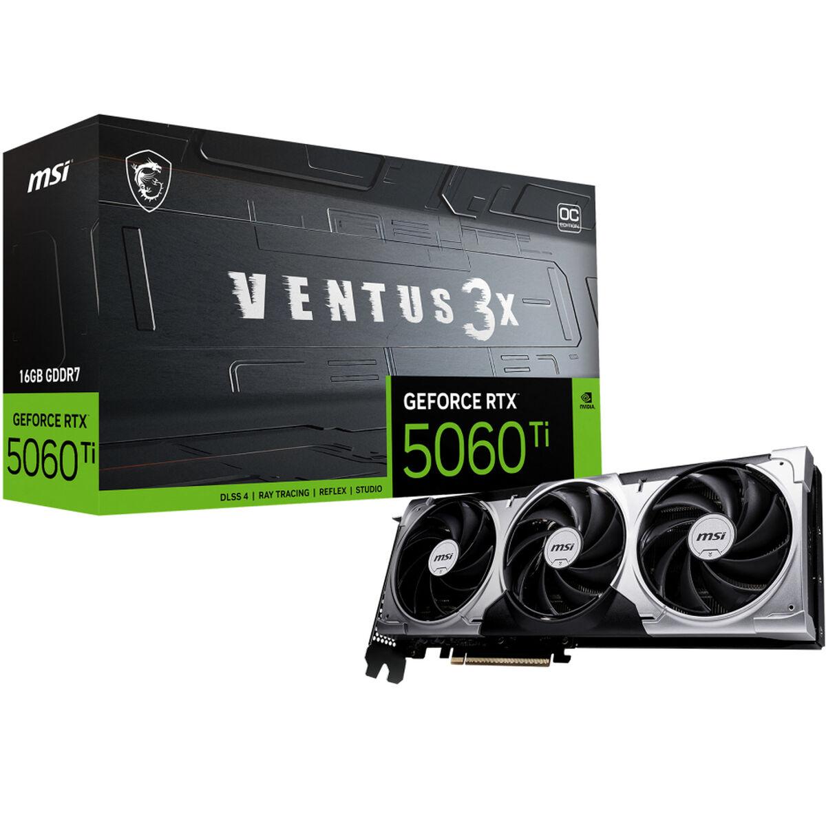 Grafikkort MSI GeForce RTX 5060 Ti 16 GB GDDR7 (Ventus 3X) billede