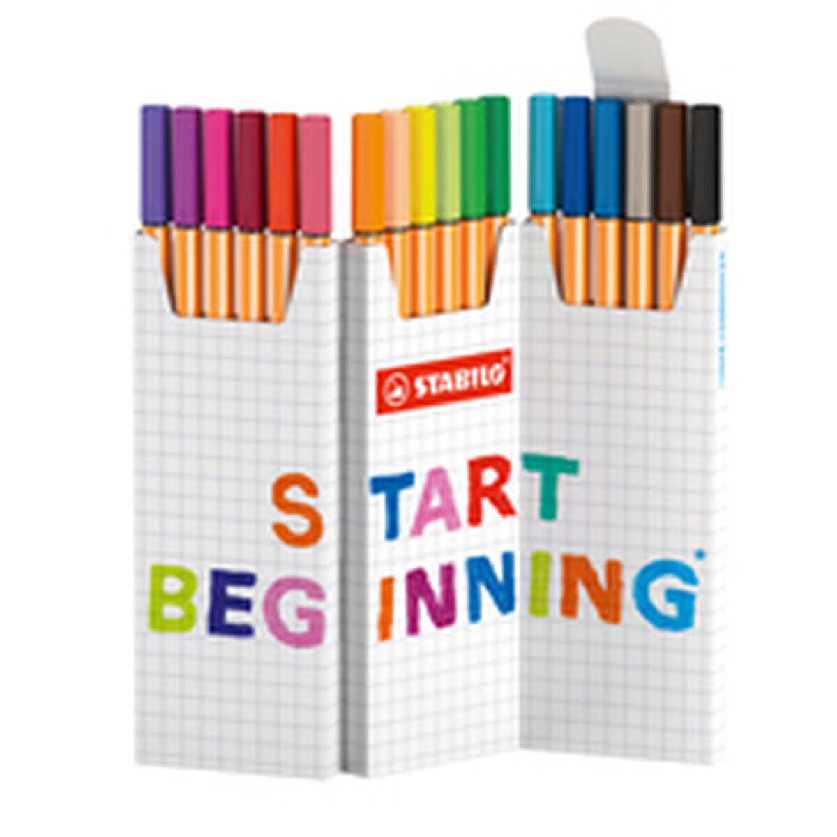 Stabilo Tuscher - Pen 88 - 18 stk. - Multifarvet