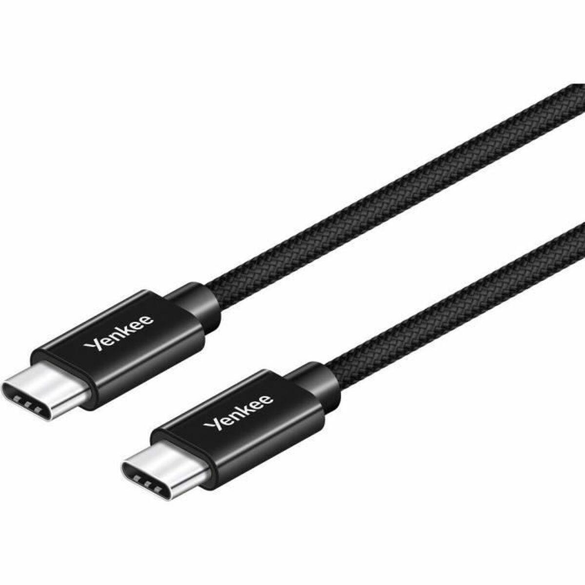Yenkee USB-C til USB-C kabel 2 m - sort (YCU C102 BK)