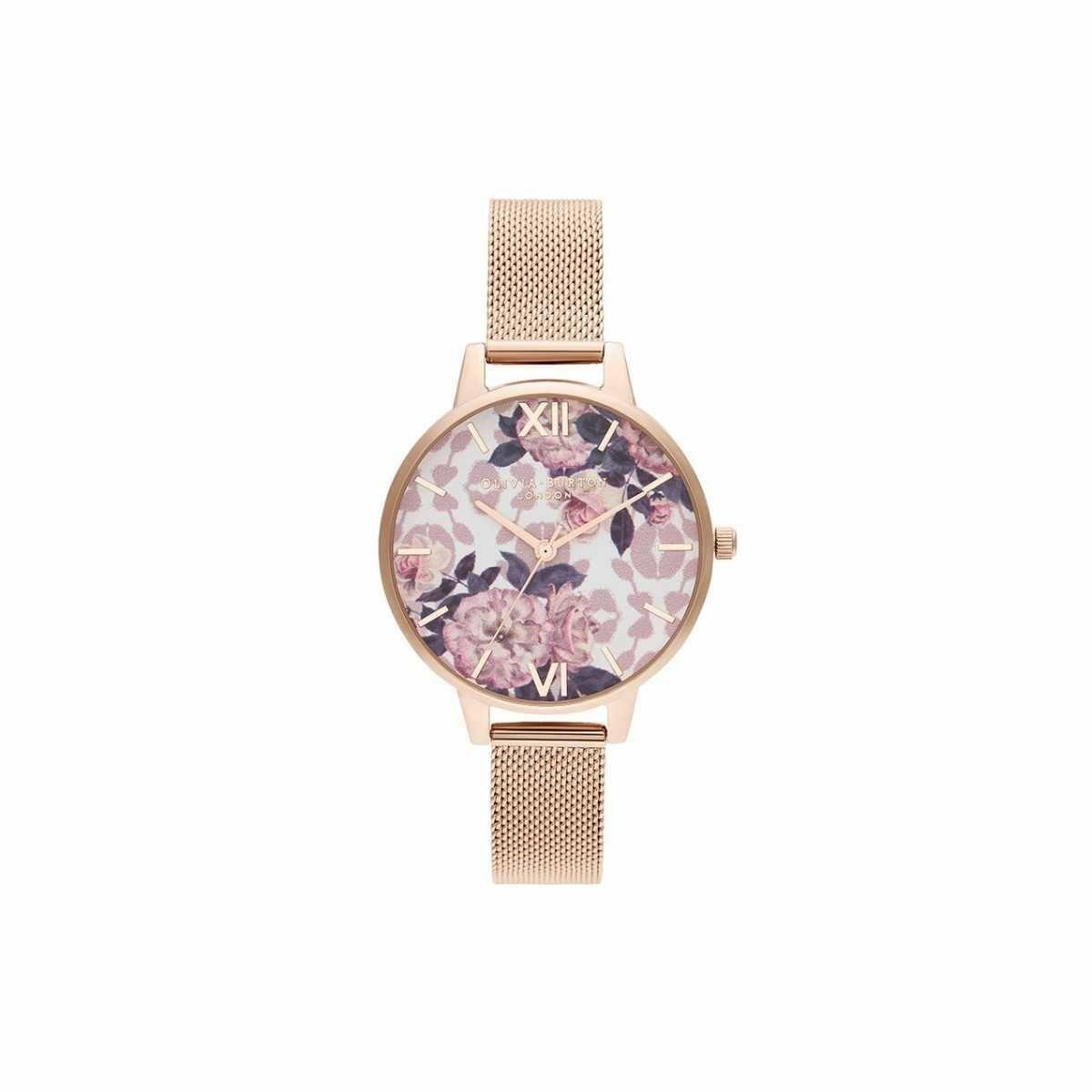 Olivia Burton dameur OB16LP01, rosa mesh (Ø 34 mm)