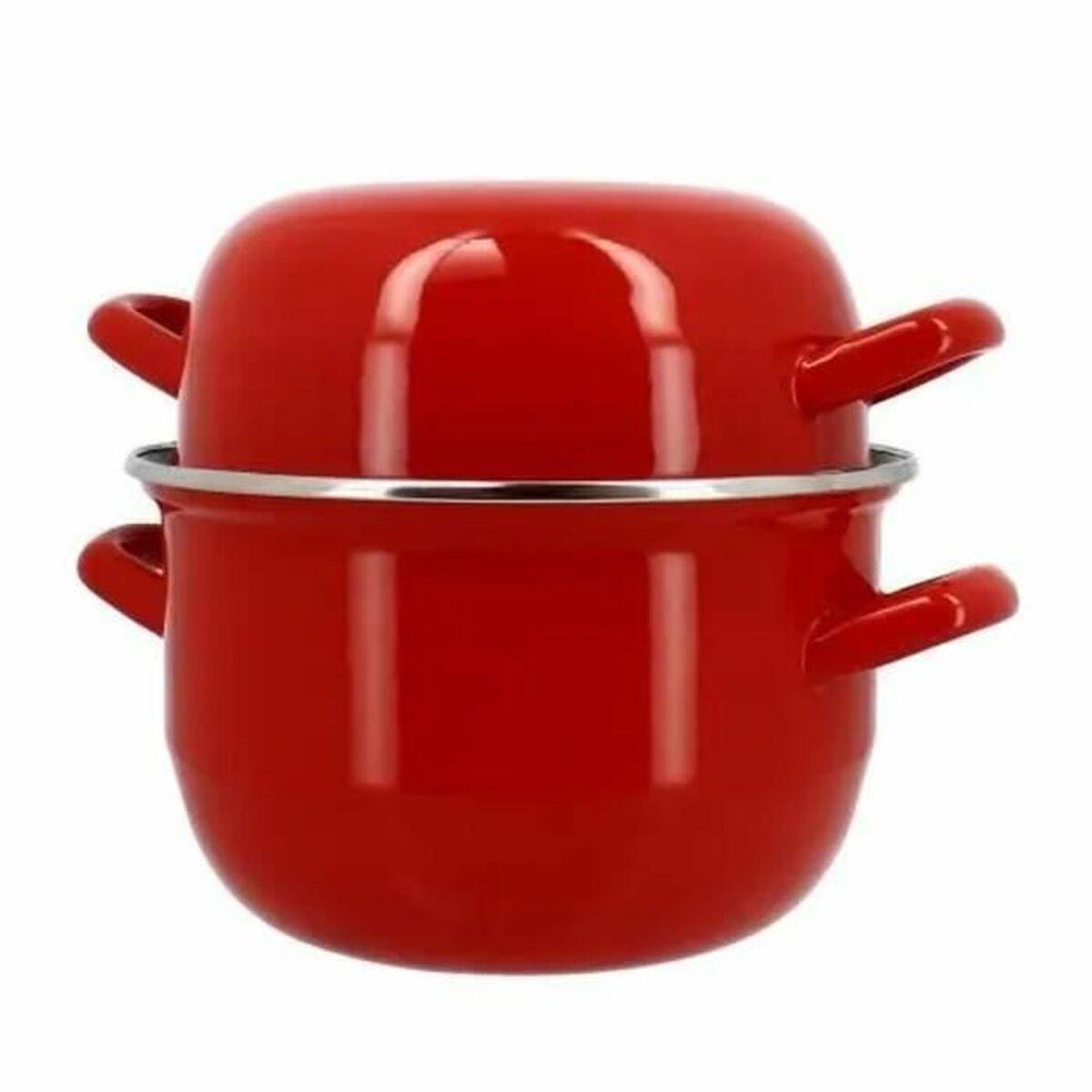 Menastyl panoré - sort glaseret emaljeret stål, 2,7 l, Ø 18 cm