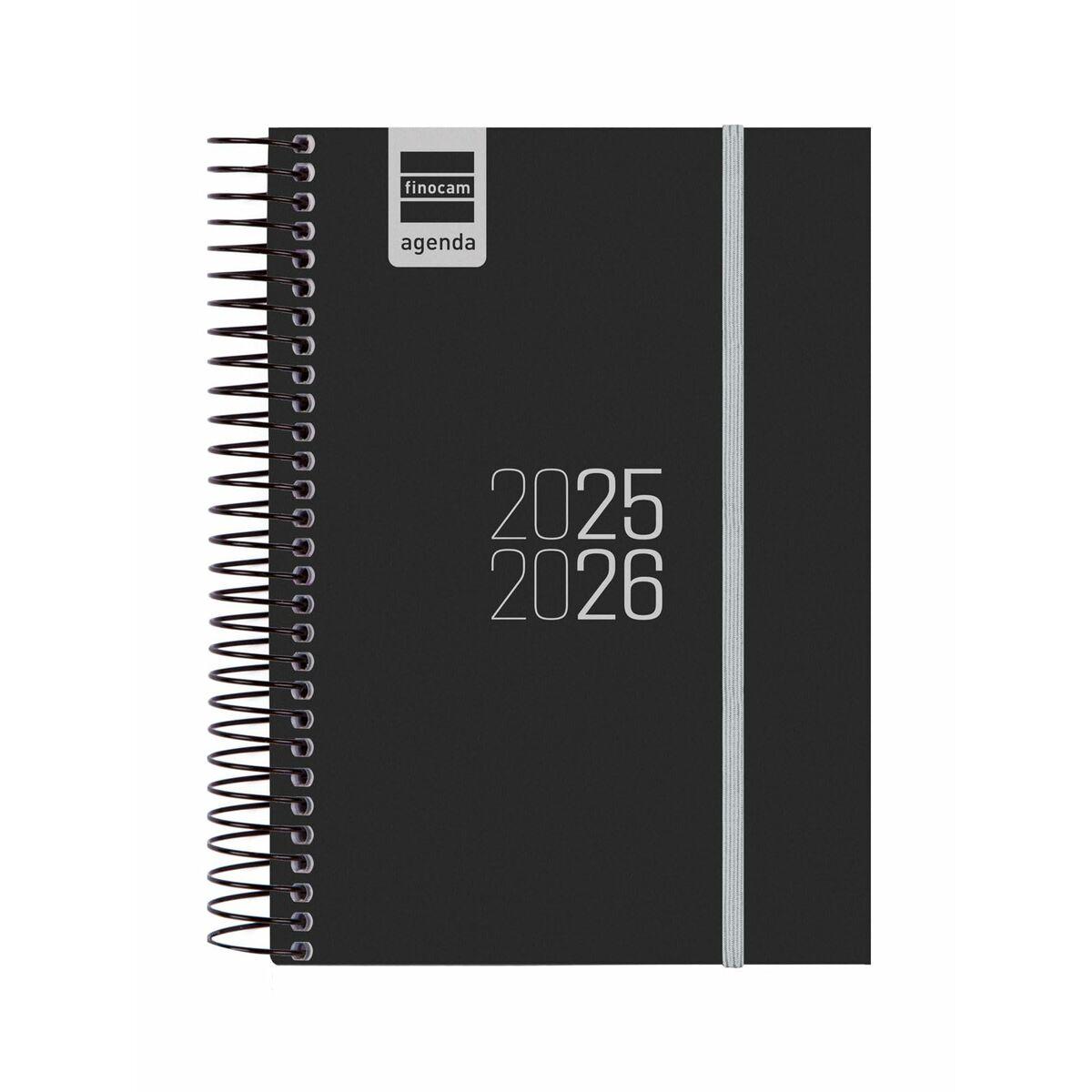 Kalender dagbog Finocam 2025-2026 - spiral og elastik