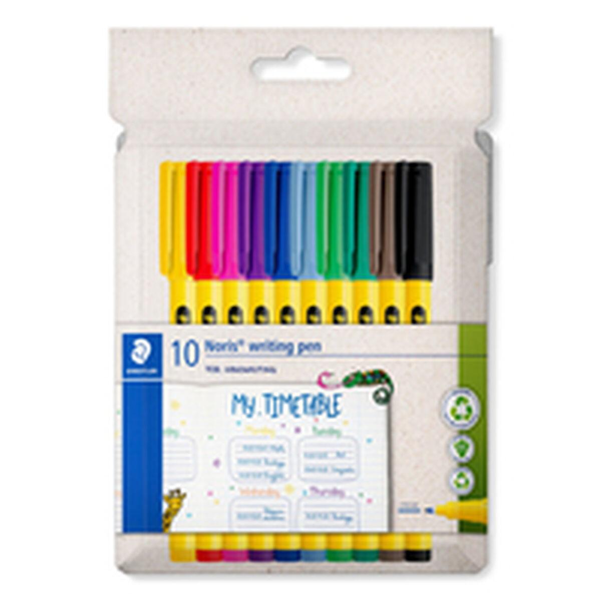 Staedtler Noris finelinere - Gul/Multifarvet, 10 stk. billede