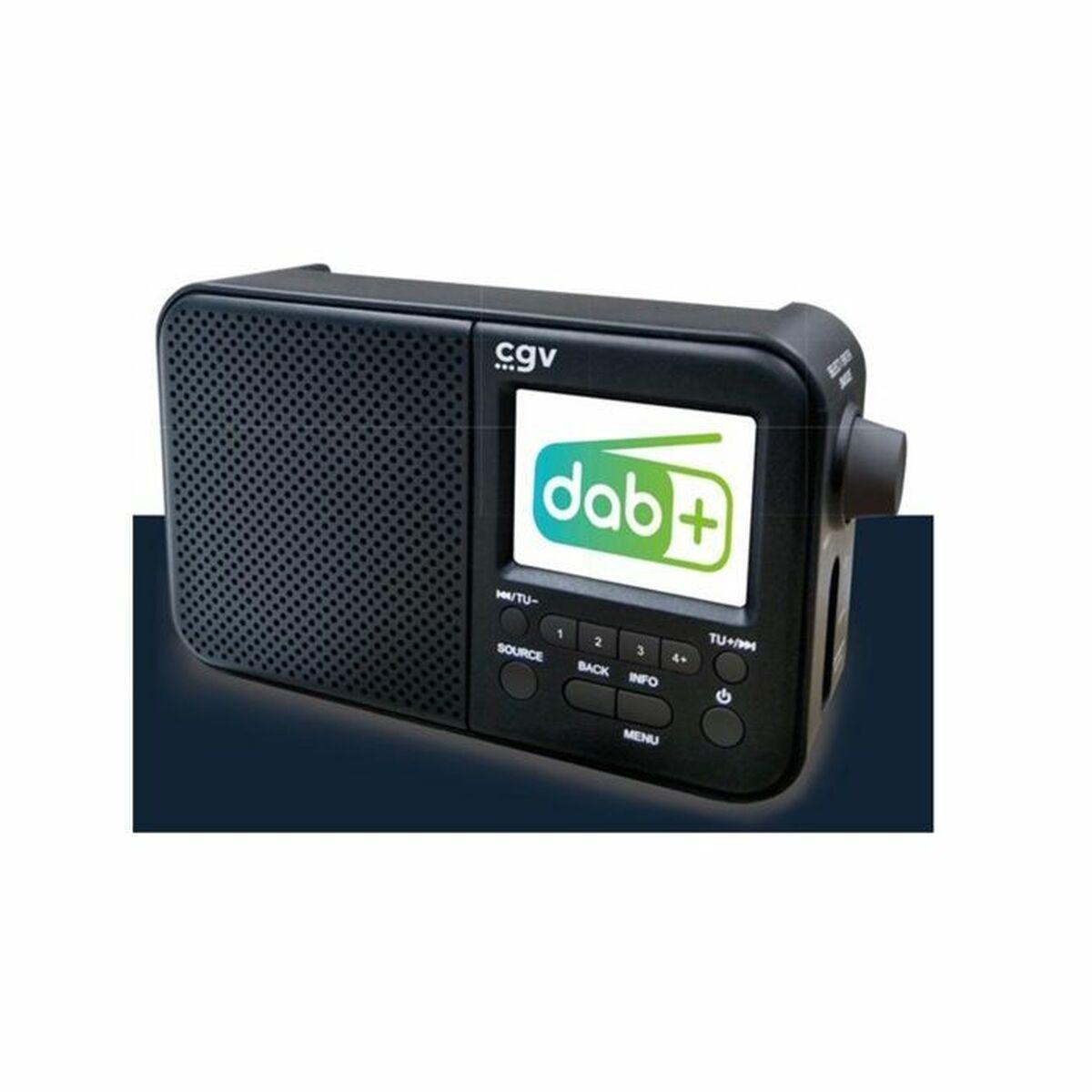CGV DR7+ bærbar DAB+ transistorradio - sort