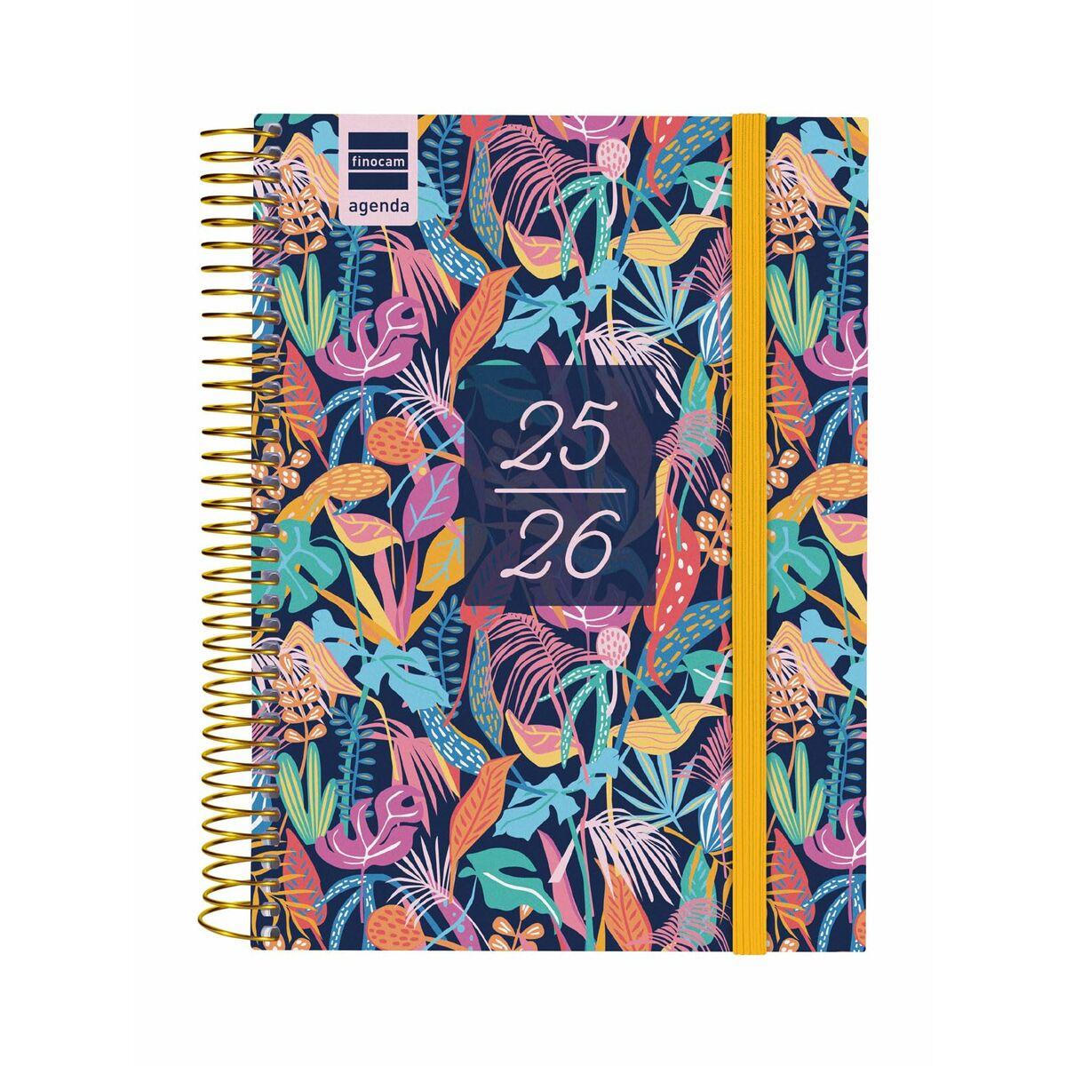 Kalender dagbog Finocam 2025/26 - spiral med elastik