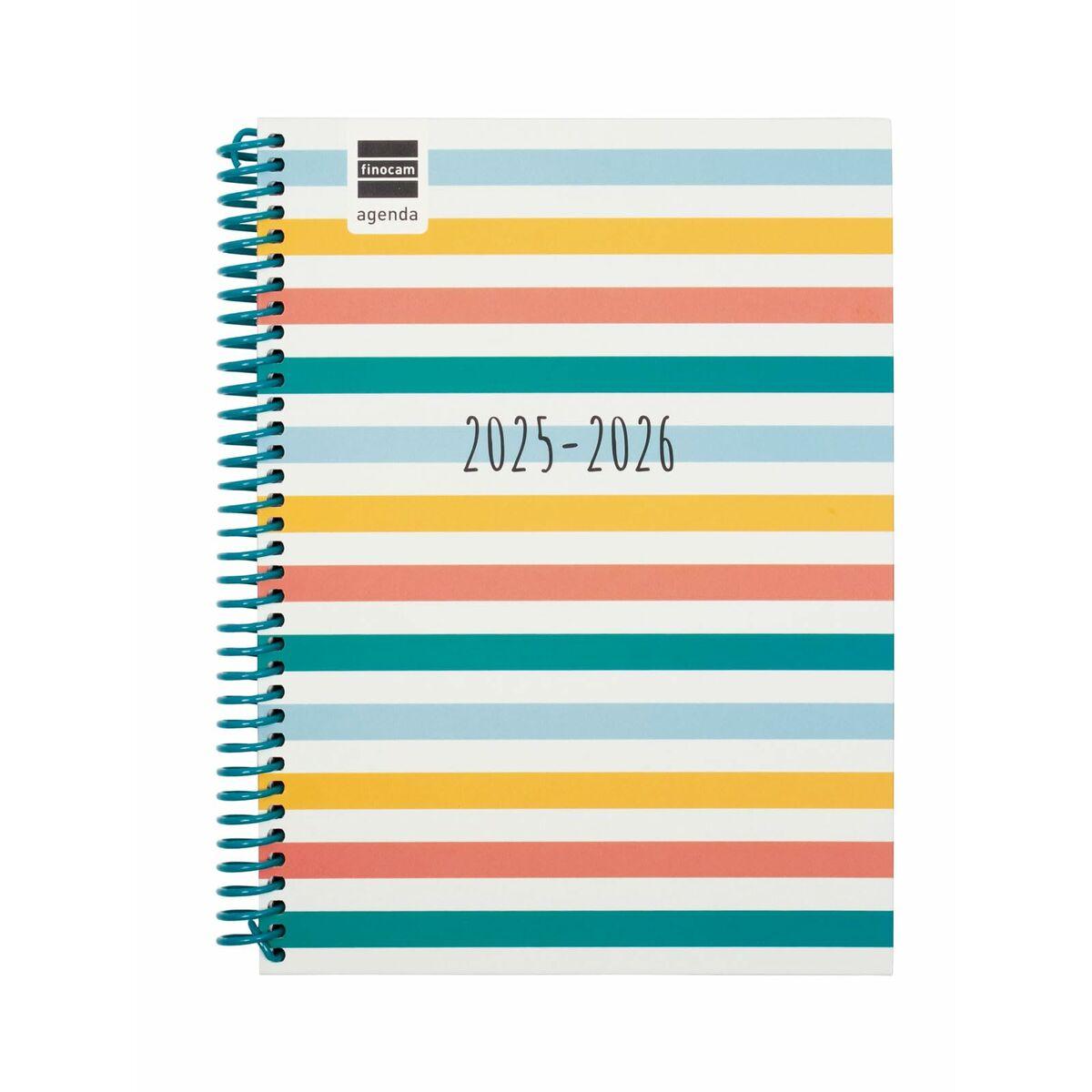 Finocam kalender 2025-2026 med ugen over to sider