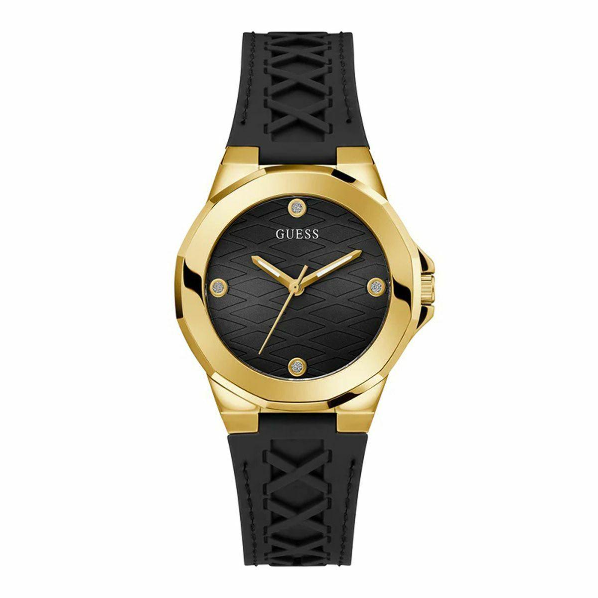 Guess Dameur GW0599L2, sort/guld (Ø 38 mm)