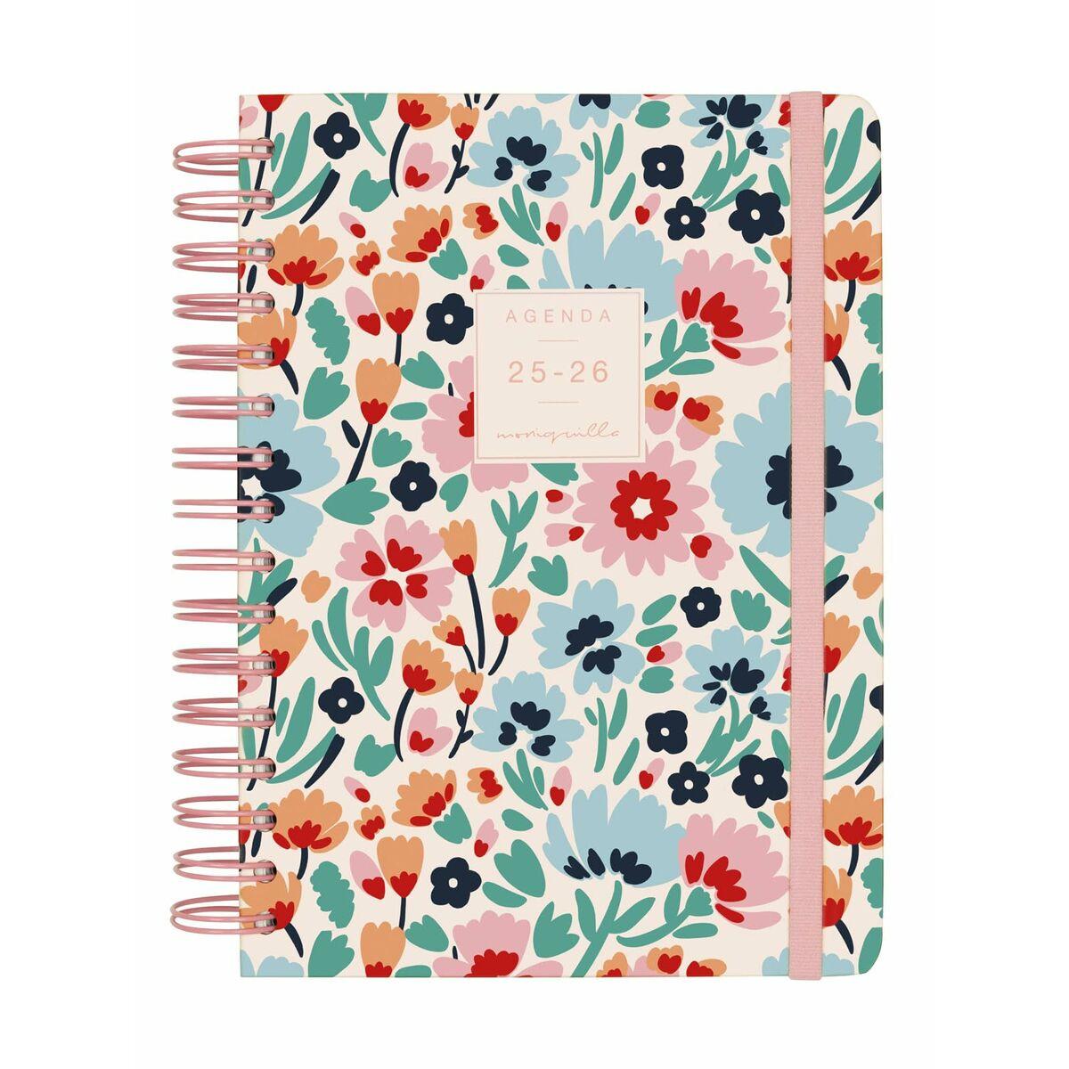 Kalender dagbog Finocam 25-26 - blomsterdesign