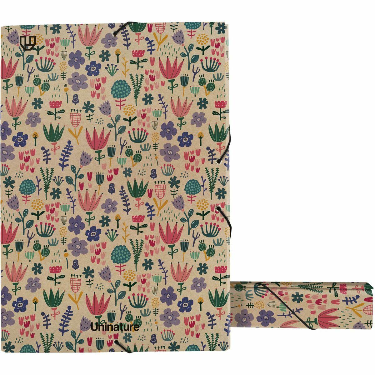 Grafoplas mappe - elastikmappe med blomsterprint