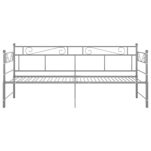 Sengestel til udtræksseng 90x200 cm metal grå