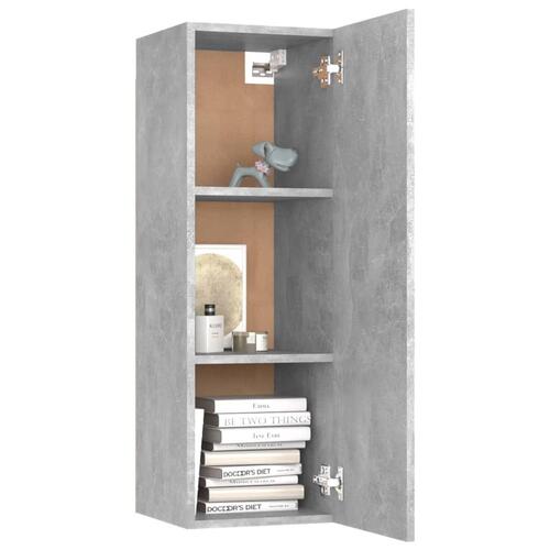 Tv-borde 2 stk. 30,5x30x90 cm konstrueret træ betongrå