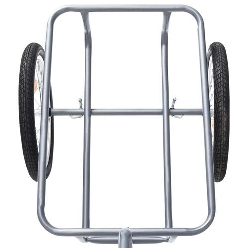 Cykelanhænger m. 50 l foldbar transportkasse 60 kg sort