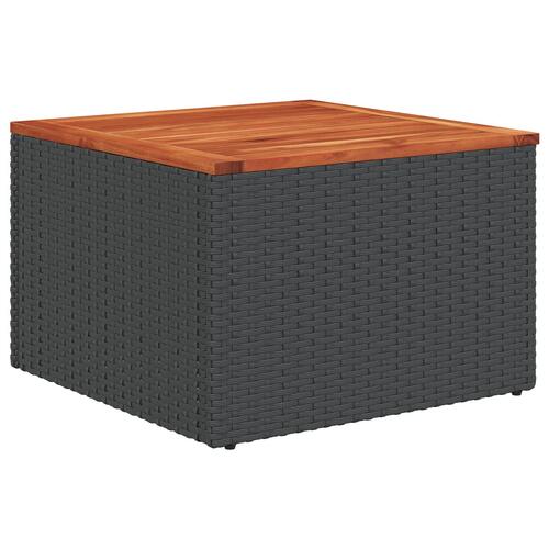 9 Delt Have Sofa Sæt med Puder Sort Poly Rattan