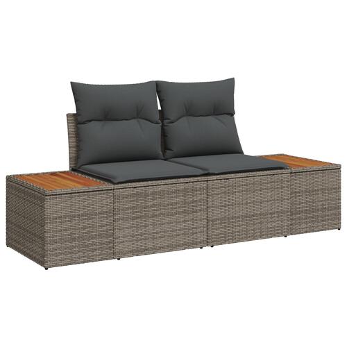 5 Stk. Have Sofa Sæt med Puder Grå Poly Rattan