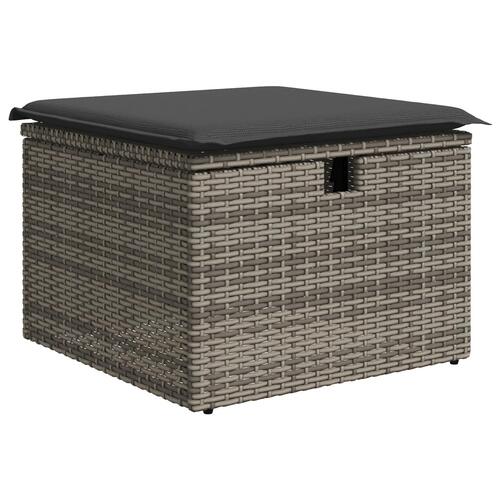 5 Stk. Have Sofa Sæt med Puder Grå Poly Rattan