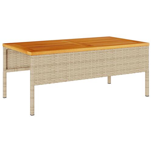 Udendørs Sofa Sæt Beige og Lysegrå Rattan, Stof Standard Holdbar