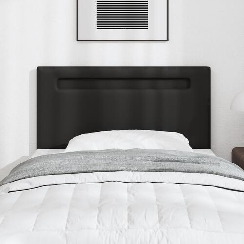 Sengegavl Enkel Design Sort 90 cm Kunstlæder