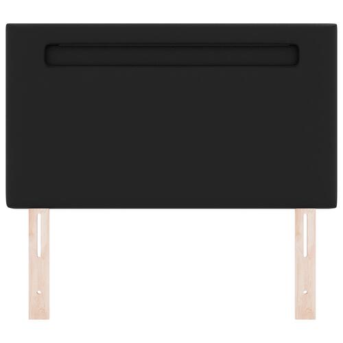 Sengegavl Enkel Design Sort 90 cm Kunstlæder