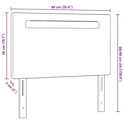Sengegavl Enkel Design Sort 90 cm Kunstlæder