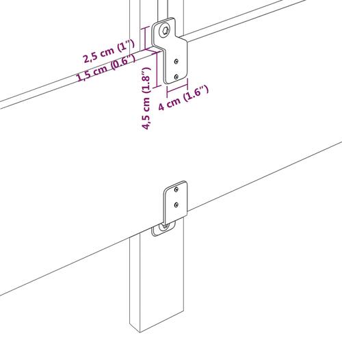 Sengegavl Enkel Design Sort 90 cm Kunstlæder