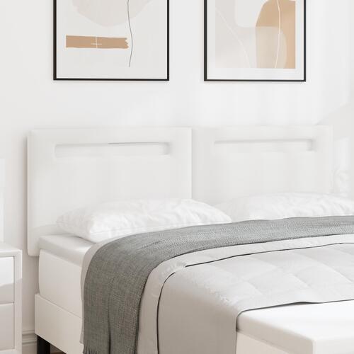 Sengegavl Enkel Design Ren Hvid 140 cm Faux Læder
