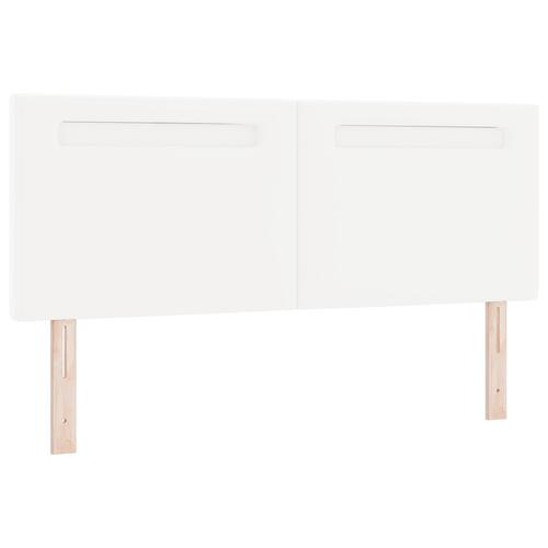 Sengegavl Enkel Design Ren Hvid 140 cm Faux Læder