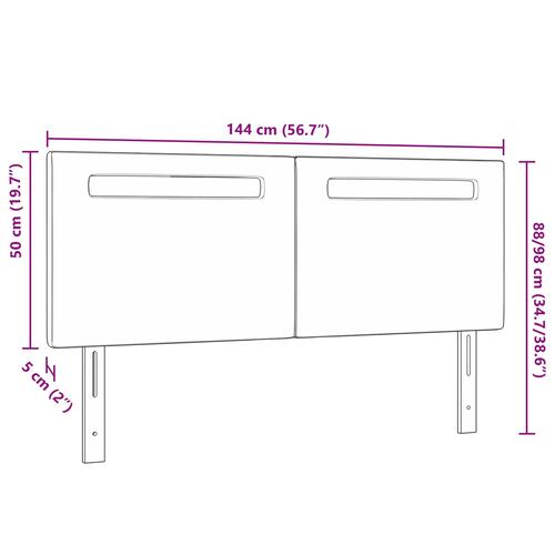 Sengegavl Enkel Design Ren Hvid 140 cm Faux Læder