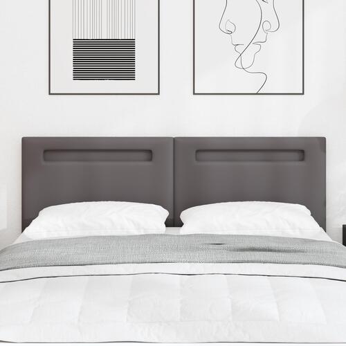 Sengegavl Enkel Design Grå 160 cm Faux Læder