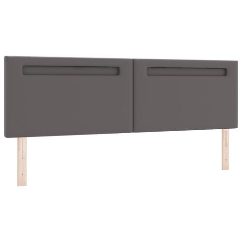 Hovedgavl Enkel Design Grå 180 cm Syntetisk Læder