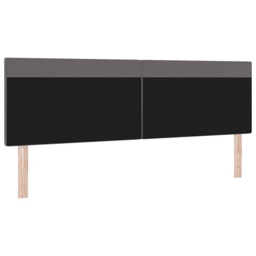Hovedgavl Enkel Design Grå 180 cm Syntetisk Læder