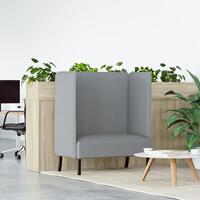 Højrygget Sofa Lysegrå 109x56x121 cm Stof