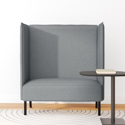 Højrygget Sofa Lysegrå 109x56x121 cm Stof