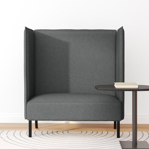 Højrygget Sofa Mørkegrå 109x56x121 cm Stof