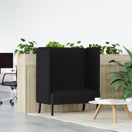 Højrygget Sofa Sort 109x56x121 cm Stof