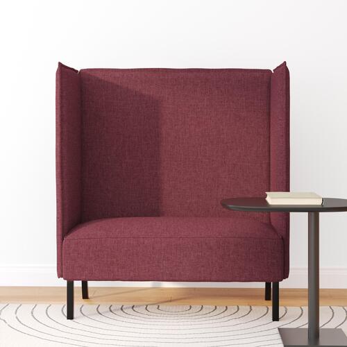 Højrygget Sofa Vin Rød 109x56x121 cm Stof