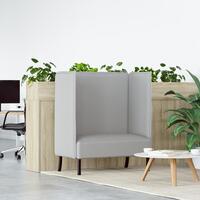 Højrygget Sofa Lysegrå 109x56x121 cm Stof