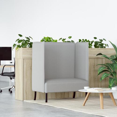 Højrygget Sofa Lysegrå 109x56x121 cm Stof