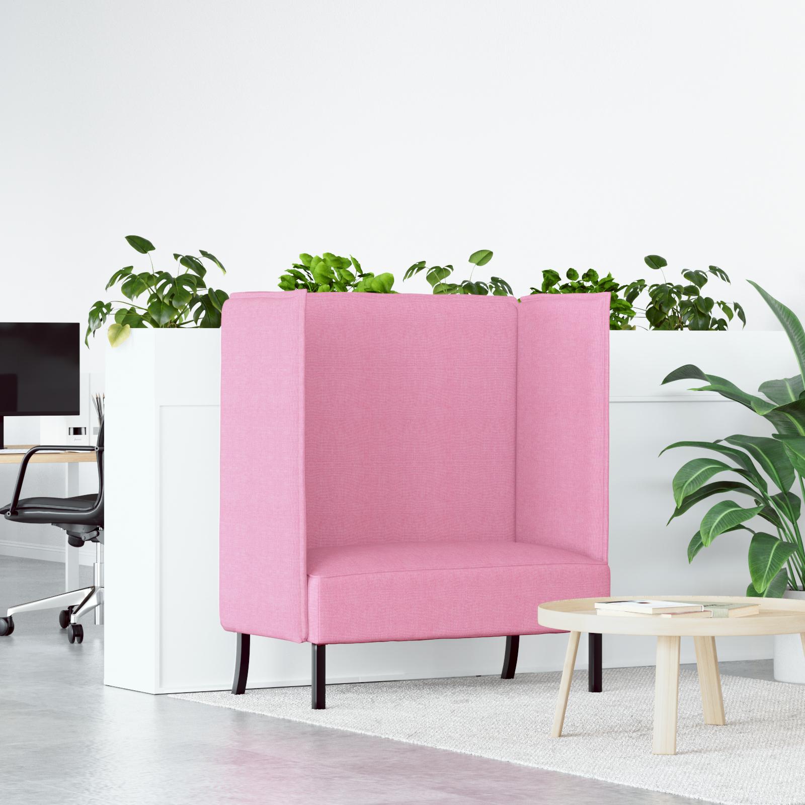 Høj ryg sofa Lyserød 109 x 56 x 121 cm Stof billede