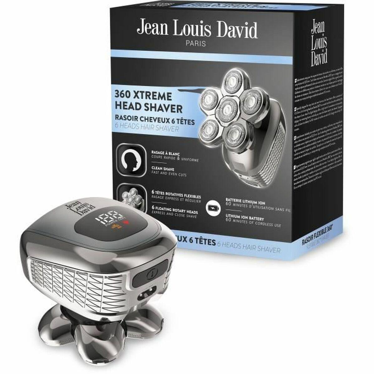 Jean Louis David 360 Xtreme Head Shaver - hårklipper/barberer, 6 dele, grå