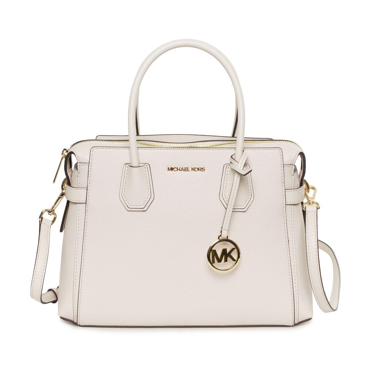 Håndtaske Michael Kors Mercer - beige læder