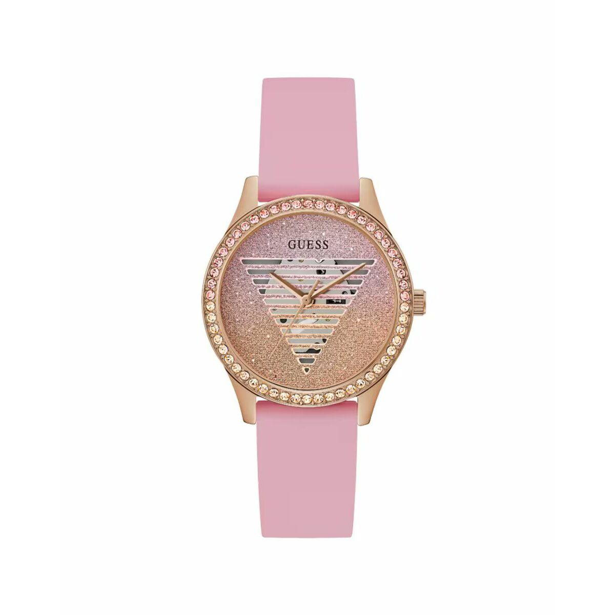 Guess dameur GW0530L4 - pink silikonerem, Ø 38 mm