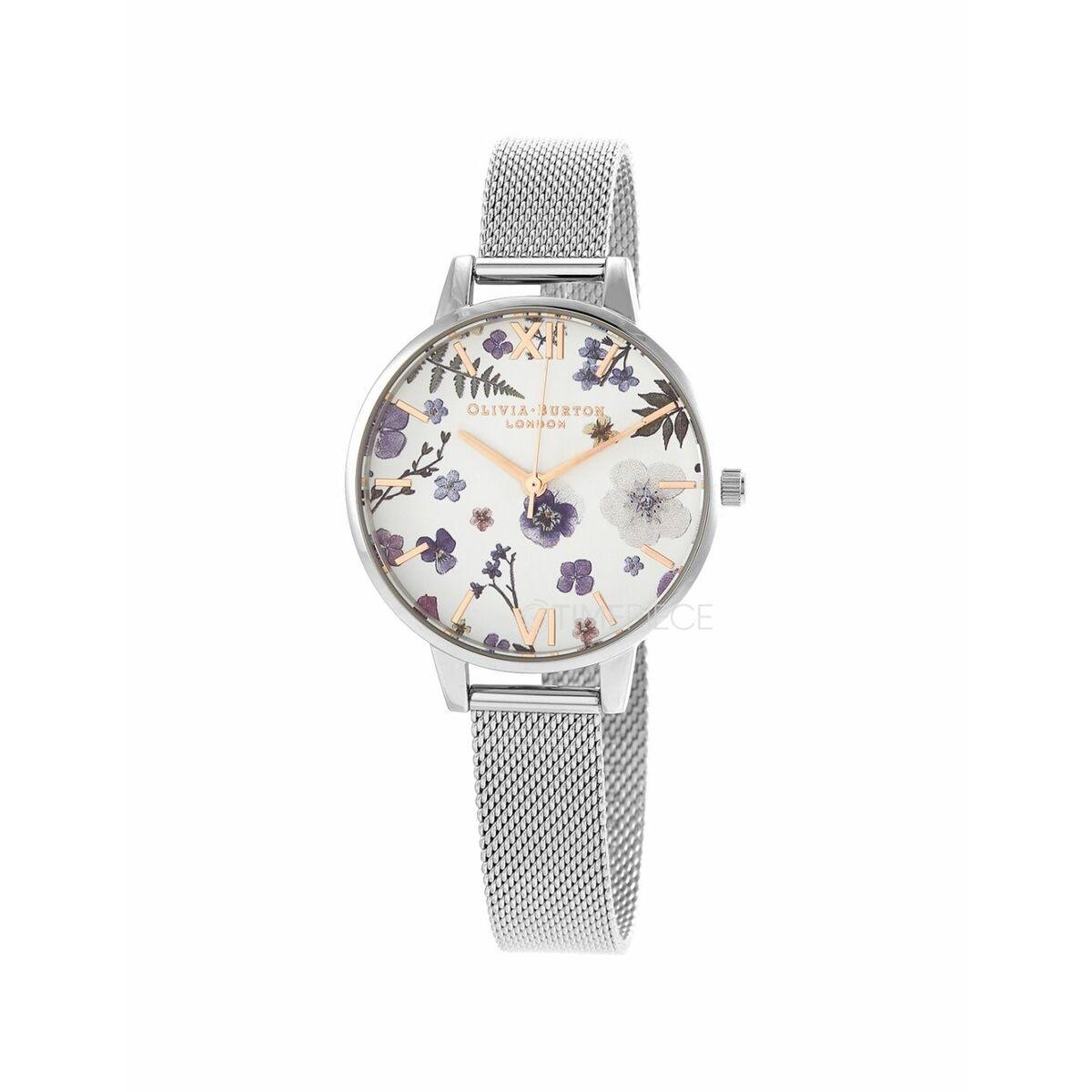 Olivia Burton dameur OB16AR09 - armbåndsur, Ø 34 mm, grå mesh