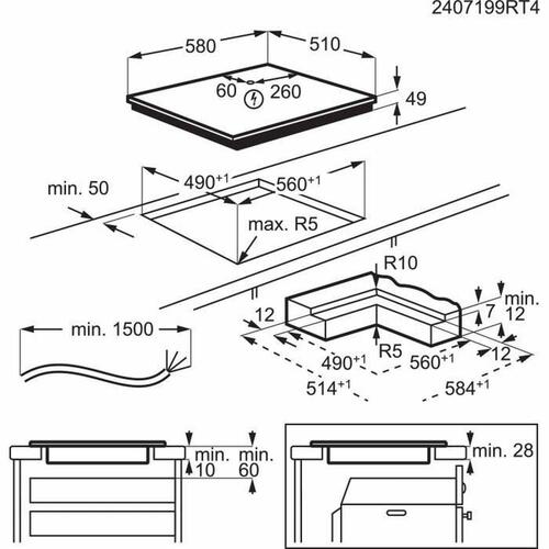 Induktionsplade Electrolux EIV66453I 60 cm 7350 W
